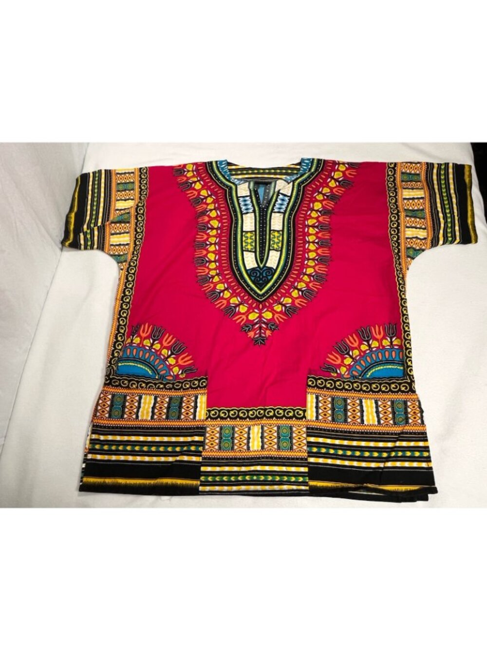 Klub Kool Dashiki Shirt Mens XL African Tribal Print Short Sleeve Tunic - Picture 5 of 13